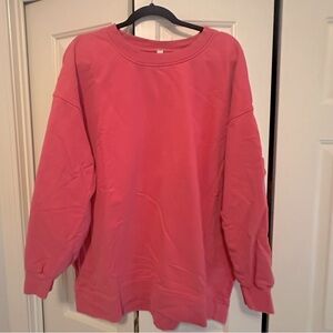 Lululemon perfectly oversized pink crew neck 20
